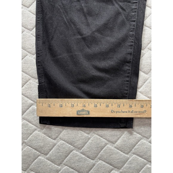 Edwin Jeans Womens 31 Black Denim Harlow Cotton Wide Leg Pockets‎ Belted Baggy - Picture 11 of 11